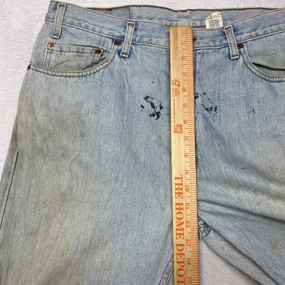 VTG Levi's 505 Regular Fit Straight Leg Jeans Men's Blue Denim Zip Fly - 35X34.5